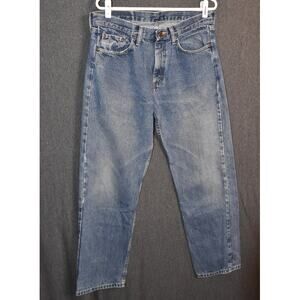 Wrangler Men's 32x32 Flex Waist Relaxed Fit Distressed Denim Jeans